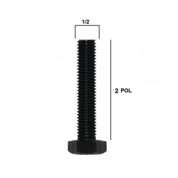 PARAFUSO SEXTAVADO 1/2 X 2″ UNC RI ACO 8.8 (CX 10 UNIDADES)
