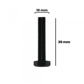 PARAFUSO SEXTAVADO 10 X 30MM MA ACO 8.8 (CX 10 UNIDADES)