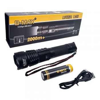 LANTERNA MANUAL LED E BATERIA RECARREGAVEL BM8502 B-MAX