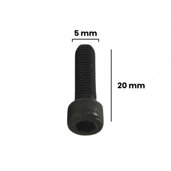 PARAFUSO ALLEN C/ CABECA CILINDRICA 5 X 20MM MA ACO (CX 100 UNIDADES)
