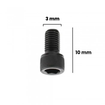 PARAFUSO ALLEN C/ CABECA CILINDRICA 3 X 10MM MA ACO (CX 100 UNIDADES)