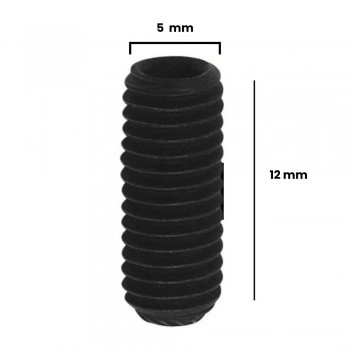 PARAFUSO ALLEN S/ CABECA 5 X 12MM MA ACO (CX 100 UNIDADES)
