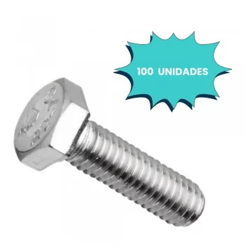 PARAFUSO SEXTAVADO 4 X 16MM MA INOX (CX 100 UNIDADES)