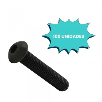 PARAFUSO ALLEN C/ CABECA ABAULADA 6 X 25MM MA ACO (CX 100 UNIDADES)