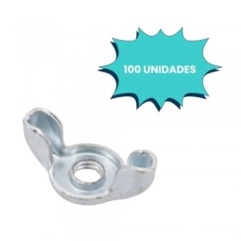 PORCA BORBOLETA 5/16 UNC ZB (CX 100 UNIDADES)