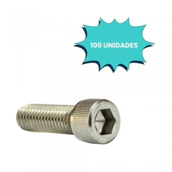PARAFUSO ALLEN C/ CABECA CILINDRICA 4 X 20MM MA ACO INOX ( CX 100 UNIDADES)