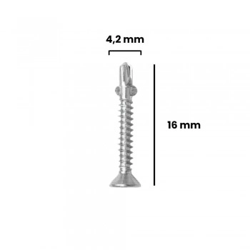 PARAFUSO BROCANTE CABECA CHATA 4,2 X 16MM (CX 100 UNIDADES)
