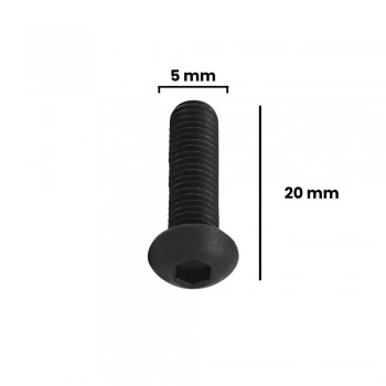 PARAFUSO ALLEN C/ CABECA ABAULADA 5 X 20MM MA ACO (CX 100 UNIDADES)