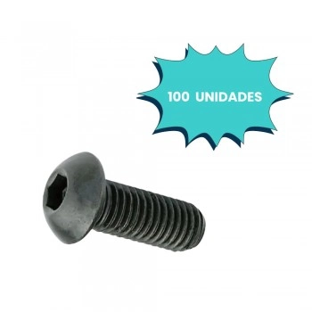 PARAFUSO ALLEN C/ CABECA ABAULADA 5 X 20MM MA ACO (CX 100 UNIDADES)