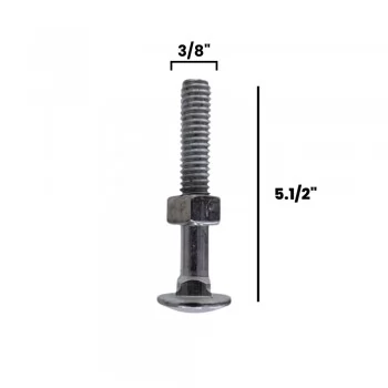 PARAFUSO FRANCES C/ PORCA SX 3/8 X 5.1/2 UNC POLIDO (CX 100 UNIDADES)