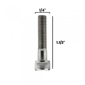 PARAFUSO ALLEN C/ CABECA CILINDRICA 1/4 X 1.1/2 UNC ACO INOX (CX 100 UNIDADES)
