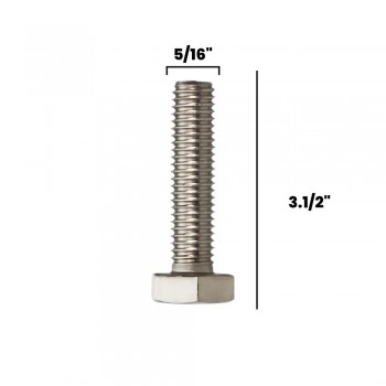 PARAFUSO SEXTAVADO 5/16 X 3.1/2 RI UNC INOX (CX 10 UNIDADES)