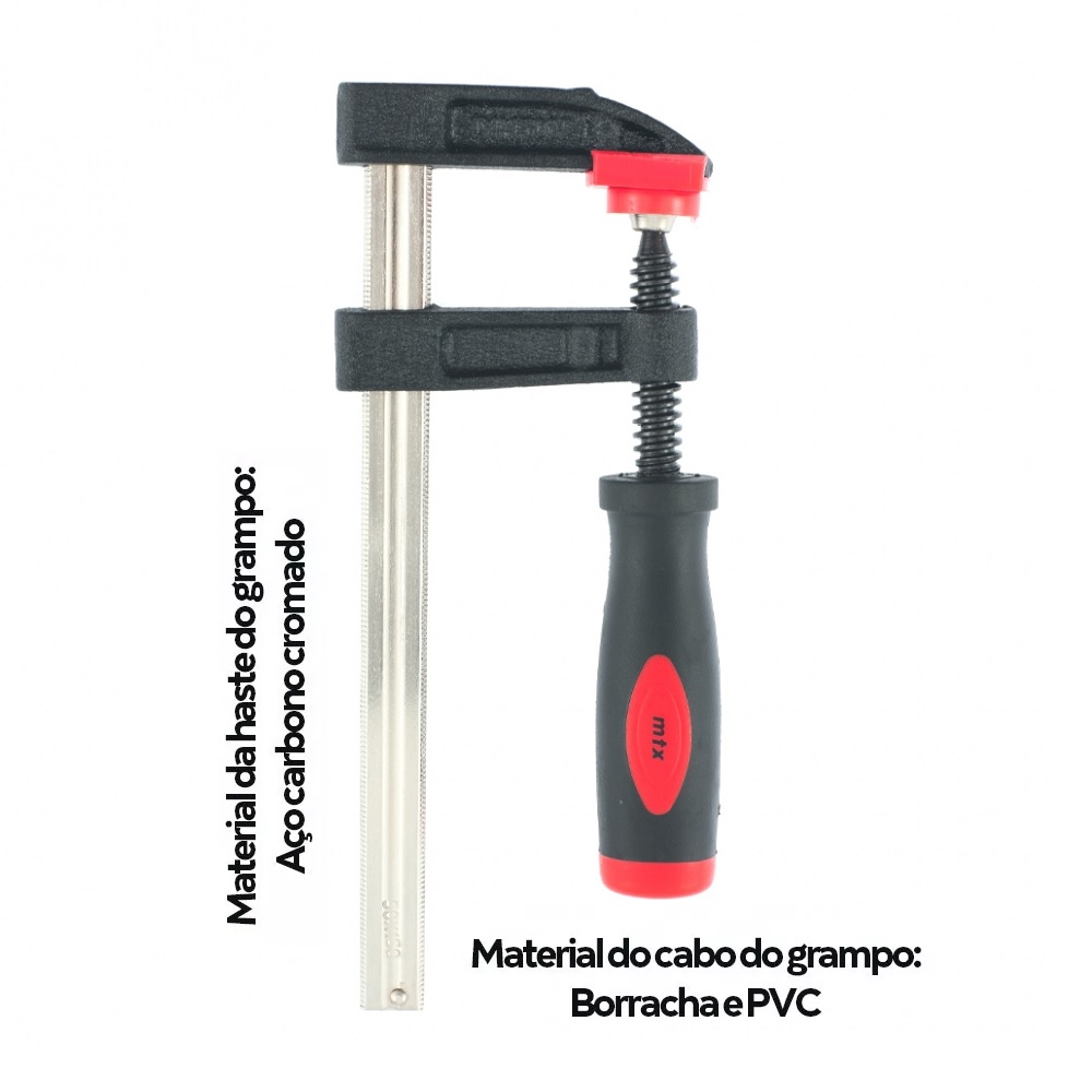 GRAMPO TIPO SARGENTO APERTO RAPIDO 200 X 50 X 260MM PLASTICO MTX
